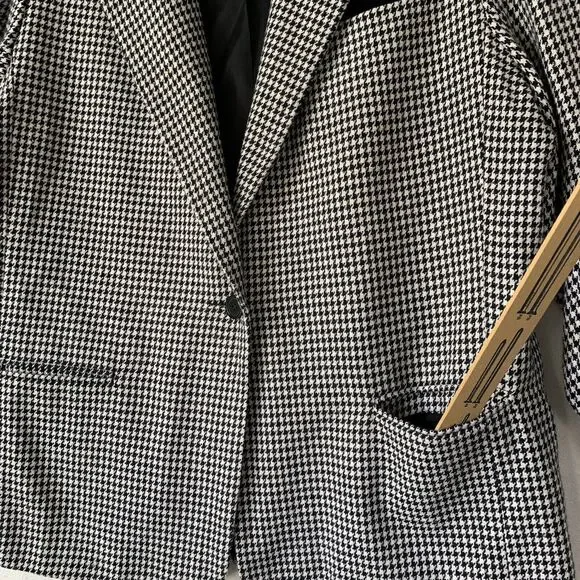 Vintage Dumas Blazer Jacket Women 14 Houndstooth Career Retro Lined Y2K USA Corp - Picture 10 of 14